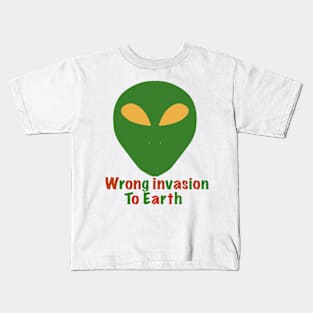 Green alien Kids T-Shirt